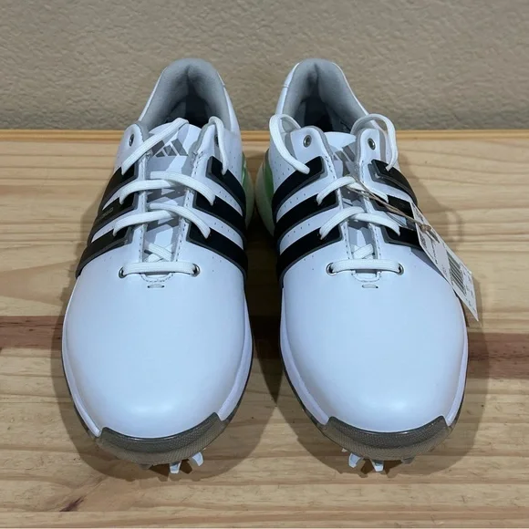 Sz 9 adidas Women’s TOUR360 24 Boost Golf Shoes IF0259 New white black green - Picture 7 of 8